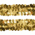 Тесьма с пайетками D16, шир. 30 мм/уп. 25+/-1 м, цвет золото - купить в Пензе. Цена: 1 087.39 руб.