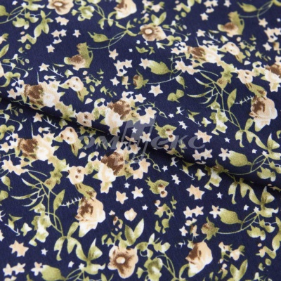Плательная ткань "Фламенко" 1.1, 80 гр/м2, шир.150 см, принт растительный - купить в Пензе. Цена 241.49 руб.