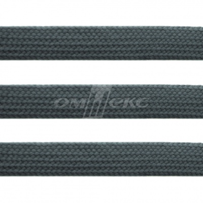 Шнур плетеный (плоский) d-12 мм, (уп.90+/-1м), 100% полиэстер, цв.272 - серый - купить в Пензе. Цена: 8.62 руб.
