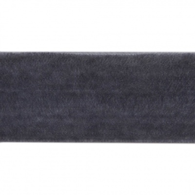 Лента бархатная нейлон, шир.25 мм, (упак. 45,7м), цв.189-т.серый - купить в Пензе. Цена: 981.09 руб.