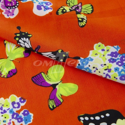 Плательная ткань "Софи" 7.1, 75 гр/м2, шир.150 см, принт бабочки - купить в Пензе. Цена 241.49 руб.