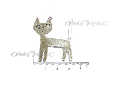 Декоративный элемент для творчества из металла "Кот" - купить в Пензе. Цена: 13.33 руб.