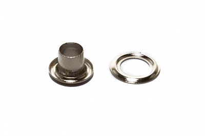 Люверсы металлические "ОмТекс", блочка/кольцо, (3 мм) - цв.никель - купить в Пензе. Цена: 0.18 руб.