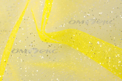 Сетка Глиттер, 40 гр/м2, шир.160см, цвет жёлтый - купить в Пензе. Цена 163.01 руб.
