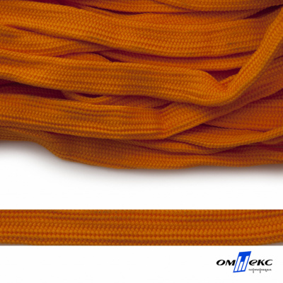Шнур плетеный (плоский) d-12 мм, (уп.90+/-1м), 100% полиэстер, цв.267 - оранжевый - купить в Пензе. Цена: 8.62 руб.