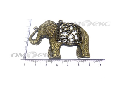 Декоративный элемент для творчества из металла "Слон"  - купить в Пензе. Цена: 26.66 руб.
