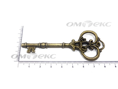 Декоративный элемент для творчества из металла "Ключ"8,5 см  - купить в Пензе. Цена: 26.66 руб.