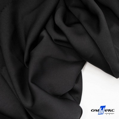 Ткань плательная Габриэль 100% полиэстер,140 (+/-10) гр/м2, шир. 150 см, цв. черный BLACK - купить в Пензе. Цена 248.37 руб.