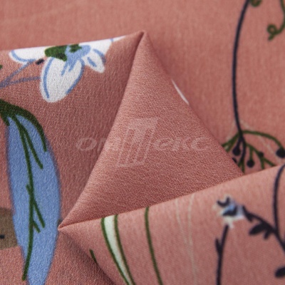 Плательная ткань "Фламенко" 2.1, 80 гр/м2, шир.150 см, принт растительный - купить в Пензе. Цена 311.05 руб.