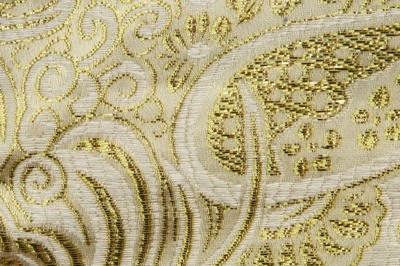 Ткань костюмная жаккард №5, 140 гр/м2, шир.150см, цвет золото - купить в Пензе. Цена 383.29 руб.