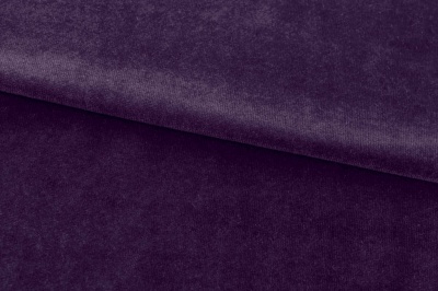 Бархат стрейч, 240 гр/м2, шир.160см, (2,4 м/кг), цвет 27/фиолет - купить в Пензе. Цена 886.02 руб.