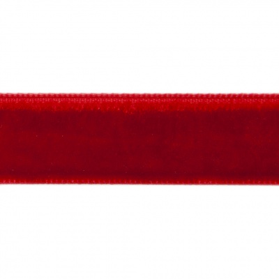 Лента бархатная нейлон, шир.12 мм, (упак. 45,7м), цв.45-красный - купить в Пензе. Цена: 396 руб.