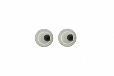 Глазки для игрушек, круглые, с бегающими зрачками, 3 мм/упак.100+/-5 шт, цв. -черно-белые - купить в Пензе. Цена: 25.40 руб.