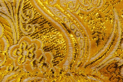 Ткань костюмная жаккард №12, 140 гр/м2, шир.150см, цвет жёлтый - купить в Пензе. Цена 383.29 руб.