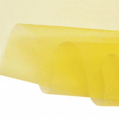 Фатин жесткий 16-68, 22 гр/м2, шир.180см, цвет жёлтый - купить в Пензе. Цена 89.29 руб.