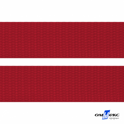 Красный- цв.171 -Текстильная лента-стропа 550 гр/м2 ,100% пэ шир.20 мм (боб.50+/-1 м) - купить в Пензе. Цена: 318.85 руб.