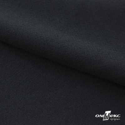Трикотажное полотно "Капри" 100% полиэстр, 152см, 320 г/м2, чёрный, м - купить в Пензе. Цена 374 руб.