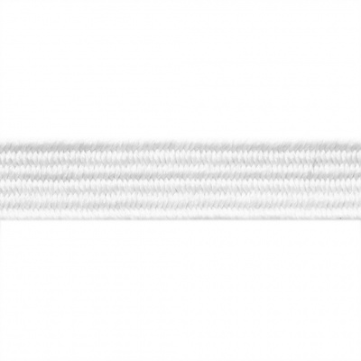Резиновые нити с текстильным покрытием, шир. 6 мм (182 м/уп), цв.-белый - купить в Пензе. Цена: 705.59 руб.