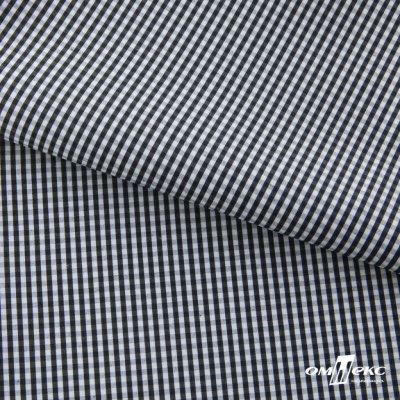 Ткань сорочечная Клетка Виши, 115 г/м2, 58% пэ,42% хл, шир.150 см, цв.6-черный, (арт.111) - купить в Пензе. Цена 306.69 руб.
