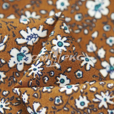 Плательная ткань "Фламенко" 11.1, 80 гр/м2, шир.150 см, принт растительный - купить в Пензе. Цена 239.03 руб.