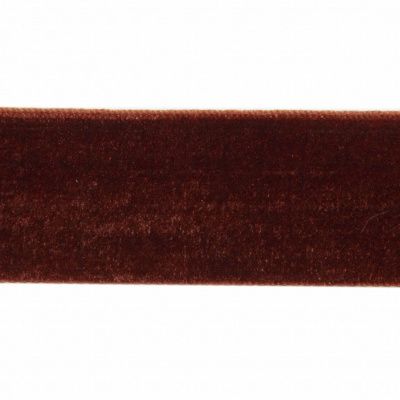 Лента бархатная нейлон, шир.25 мм, (упак. 45,7м), цв.120-шоколад - купить в Пензе. Цена: 981.09 руб.