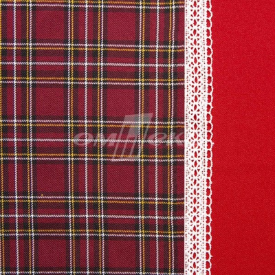 Ткань костюмная клетка 24379 2012, 230 гр/м2, шир.150см, цвет бордовый/бел/жел - купить в Пензе. Цена 539.74 руб.
