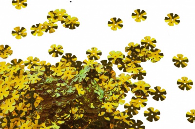 Пайетки "ОмТекс" россыпью,DOUBLE SIDED GOLD,цветок 14 мм/упак.50 гр, цв. 0460-золото - купить в Пензе. Цена: 80.12 руб.