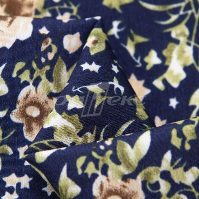 Плательная ткань "Фламенко" 1.1, 80 гр/м2, шир.150 см, принт растительный - купить в Пензе. Цена 243.96 руб.