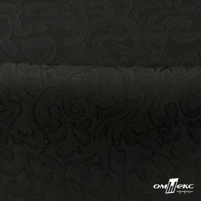 Ткань жаккард королевский, 100% полиэстр 180 г/м 2, шир.150 см, цв-черный - купить в Пензе. Цена 296.39 руб.