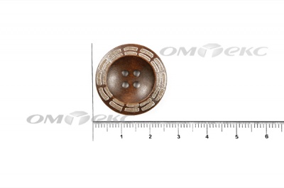 Пуговица деревянная круглая №53 (25мм) - купить в Пензе. Цена: 3.68 руб.