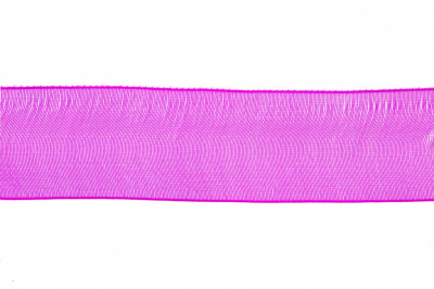 Лента органза 1015, шир. 10 мм/уп. 22,8+/-0,5 м, цвет ярк.розовый - купить в Пензе. Цена: 38.39 руб.