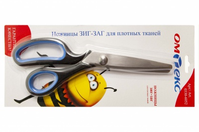Ножницы арт.0330-6052 "ЗИГ-ЗАГ" 5 мм, для плотных тканей , 9"/ 229 мм - купить в Пензе. Цена: 740.56 руб.