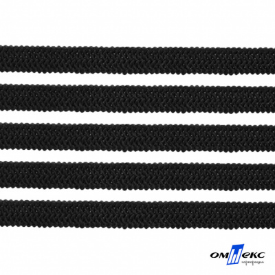 Лента эластичная вязанная (резинка) 4 мм (200+/-1 м) 400 гр/м2 черная бобина "ОМТЕКС" - купить в Пензе. Цена: 1.78 руб.