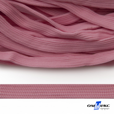 Шнур плетеный (плоский) d-12 мм, (уп.90+/-1м), 100% полиэстер, цв.256 - розовый - купить в Пензе. Цена: 8.62 руб.