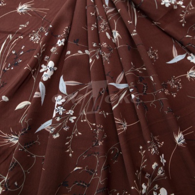 Плательная ткань "Фламенко" 2.2, 80 гр/м2, шир.150 см, принт растительный - купить в Пензе. Цена 239.03 руб.