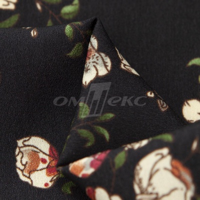 Плательная ткань "Фламенко" 3.1, 80 гр/м2, шир.150 см, принт растительный - купить в Пензе. Цена 239.03 руб.