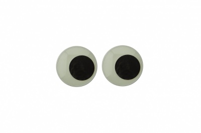 Глазки для игрушек, круглые, с бегающими зрачками, 8 мм/упак.100+/-2 шт, цв. -черно-белые - купить в Пензе. Цена: 28.86 руб.