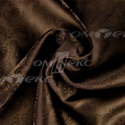Ткань подкладочная жаккард Р14098, 19-1217/коричневый, 85 г/м2, шир. 150 см, 230T - купить в Пензе. Цена 166.45 руб.