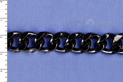 Цепь металл декоративная №9 (13,5*16,5) черная (10+/-1 м)  - купить в Пензе. Цена: 808.92 руб.
