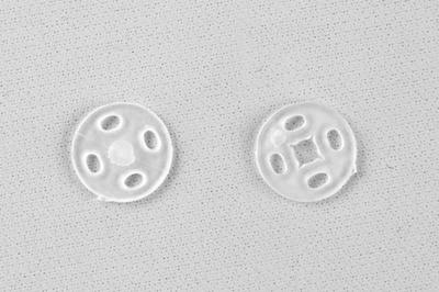 Кнопки пришивные пластиковые 10 мм, блистер 24шт, цв.-прозрачные - купить в Пензе. Цена: 48.41 руб.