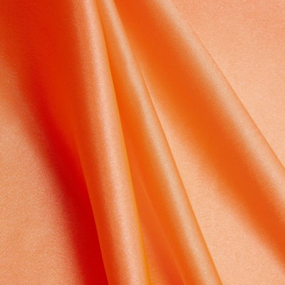 Поли креп-сатин 16-1543, 120 гр/м2, шир.150см, цвет персик - купить в Пензе. Цена 155.57 руб.